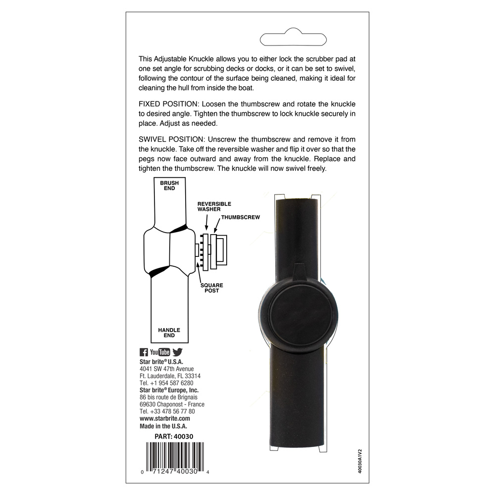 Starbrite Verstellbarer Adapter für Schrubber mit Griff 2