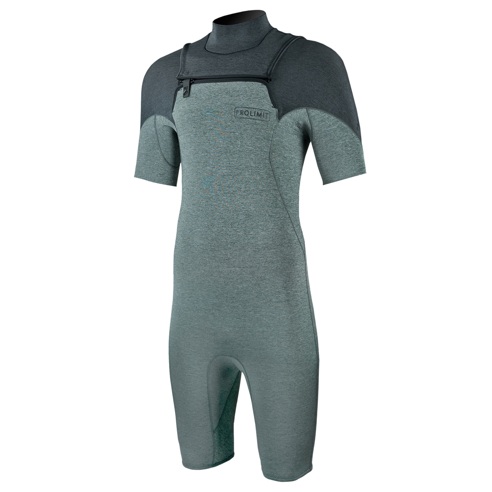 Prolimit Mercury Shorty Herren Schwarz/Blaugrün Brustreißverschluss 2/2 mm foto 1