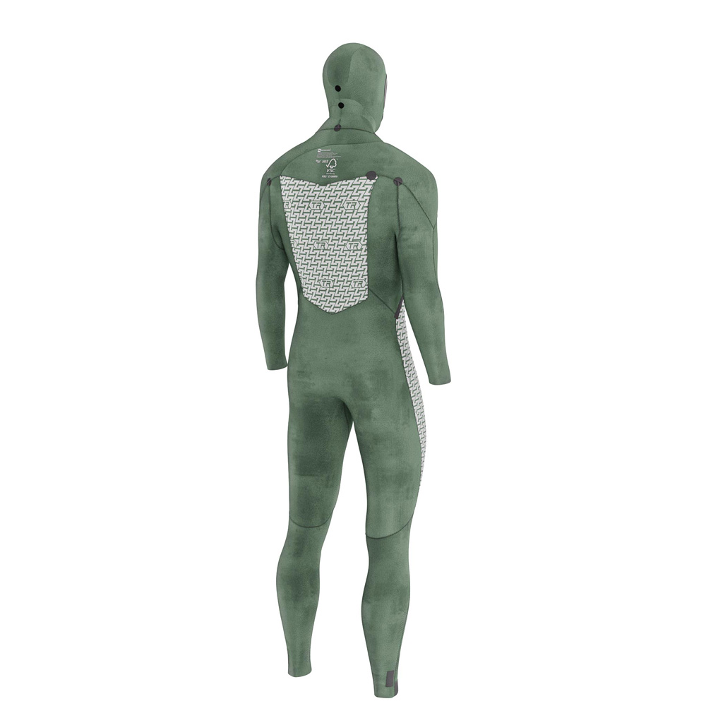 Prolimit Mercury Steamer 6/4 mm Herren Brustreißverschluss schwarz mit Kapuze 6