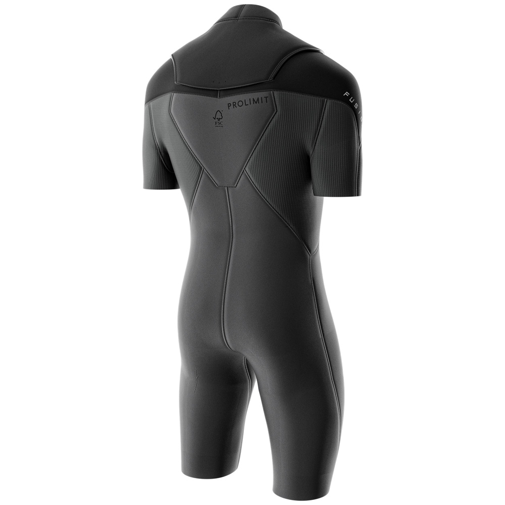 Prolimit Fusion Shorty 2/2 mm Neoprenanzug Herren Brustreißverschluss schwarz 3