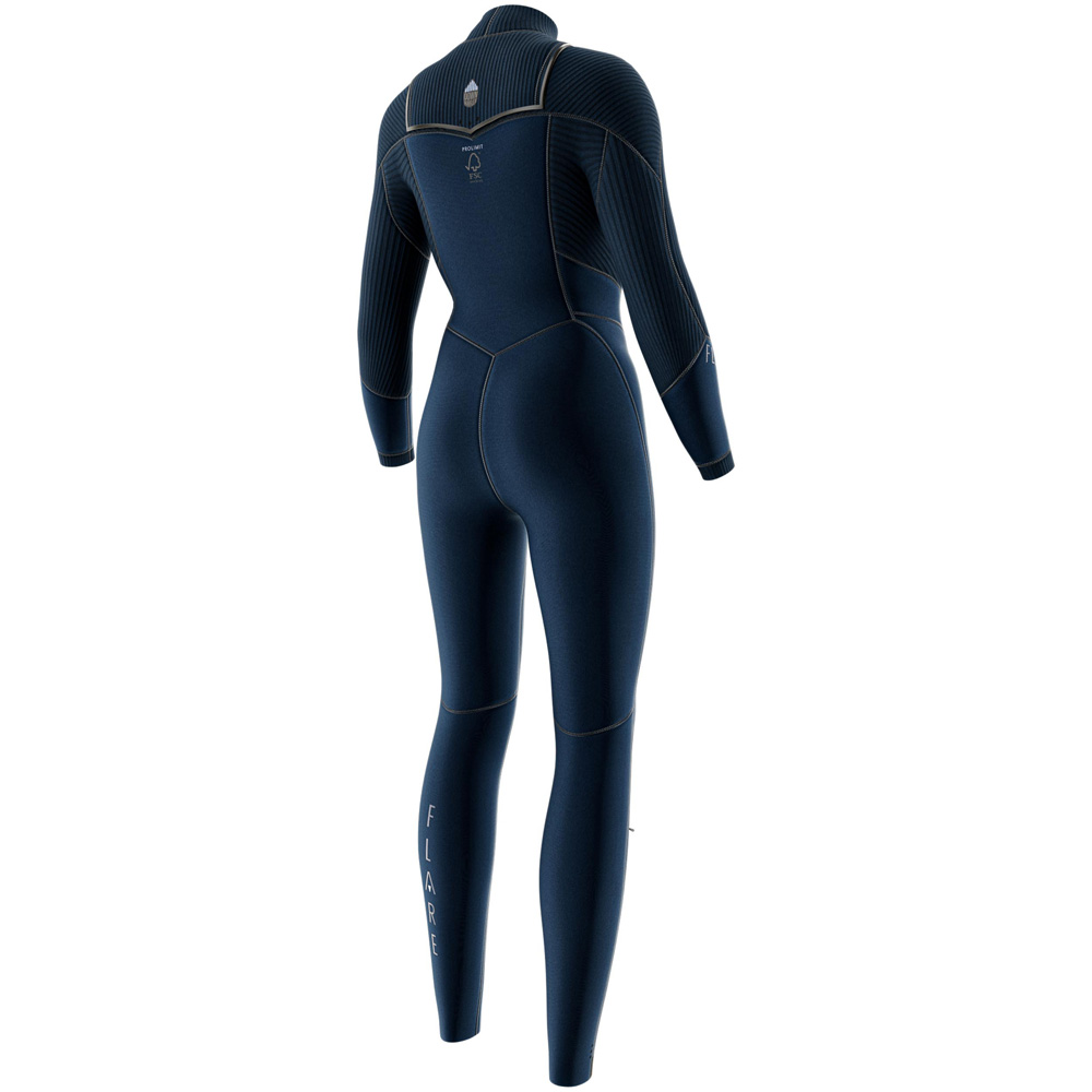 Prolimit Flare Fullsuit 3/2 mm Neoprenanzug Damen Brustreißverschluss blau 3