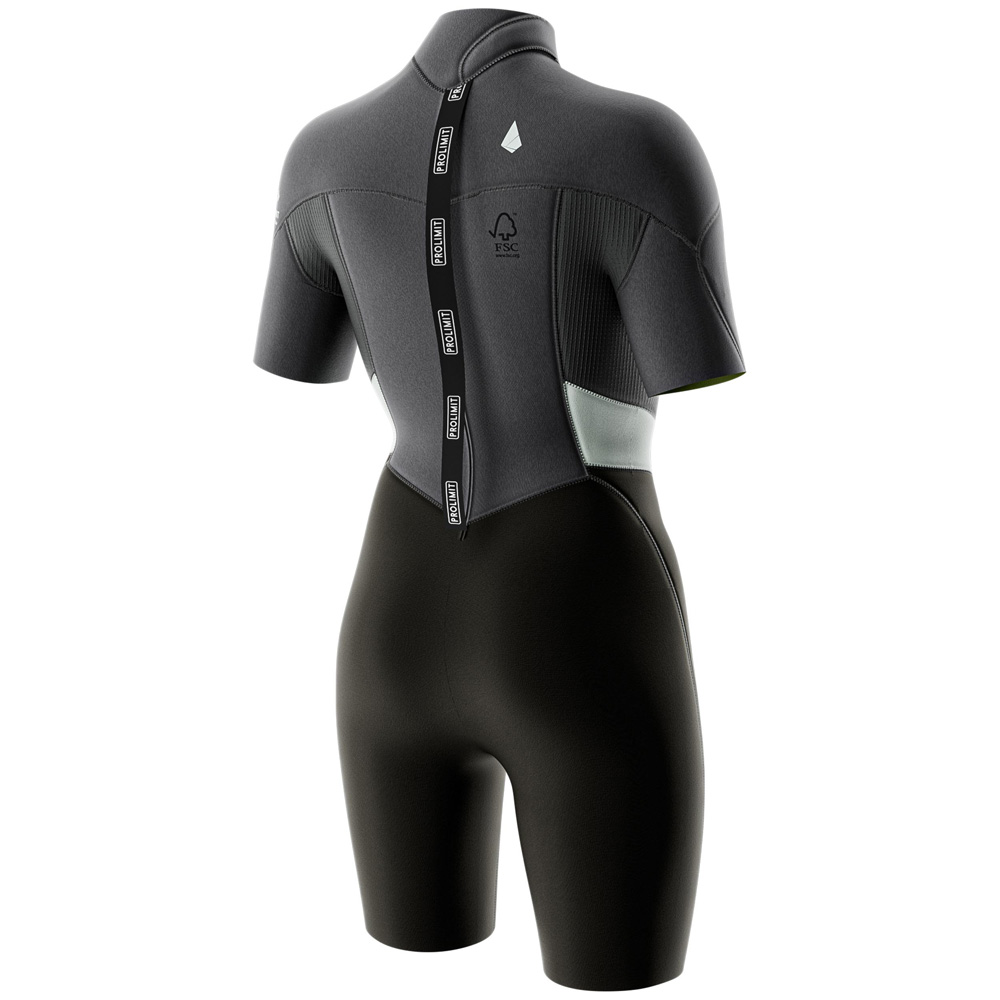 Prolimit Fire Shorty V-zip 2/2 mm Damen grau 3