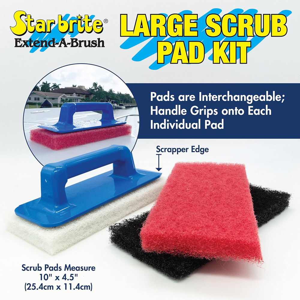 Starbrite Scrub-Pad-Set - Griff mit 3 Pads (groß) 3