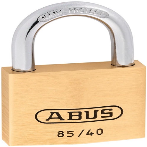 Abus Vorhängeschloss mit Messinggehäuse und Stahlbügel 40 mm foto 1