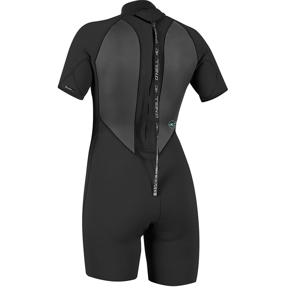 Oneill Reactor-2 2mm Rückenreißverschluss Shorty Damen Schwarz 3
