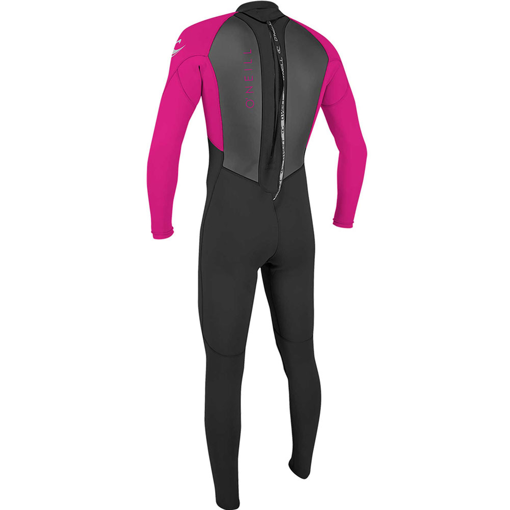 Oneill Reactor-2 3/2 Rückenreißverschluss Ganzanzug für Kinder schwarz/rosa 2