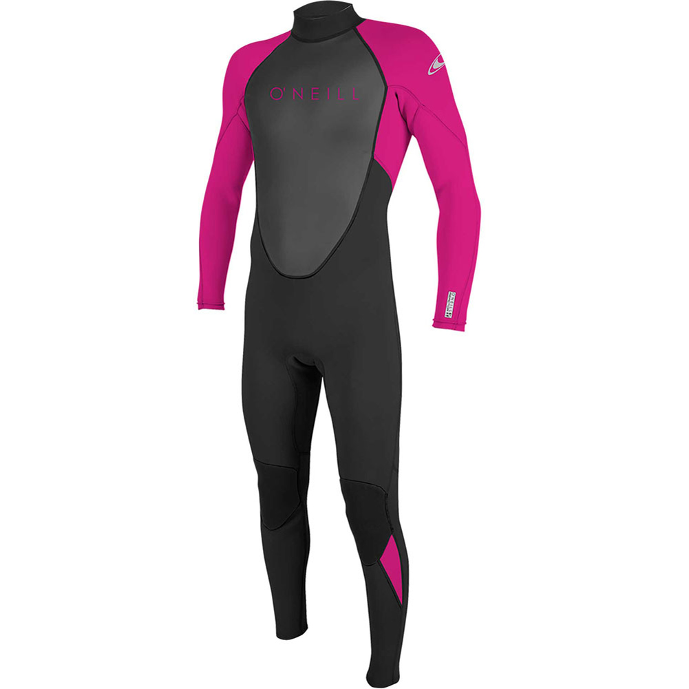 Oneill Reactor-2 3/2 Rückenreißverschluss Ganzanzug für Kinder schwarz/rosa 4