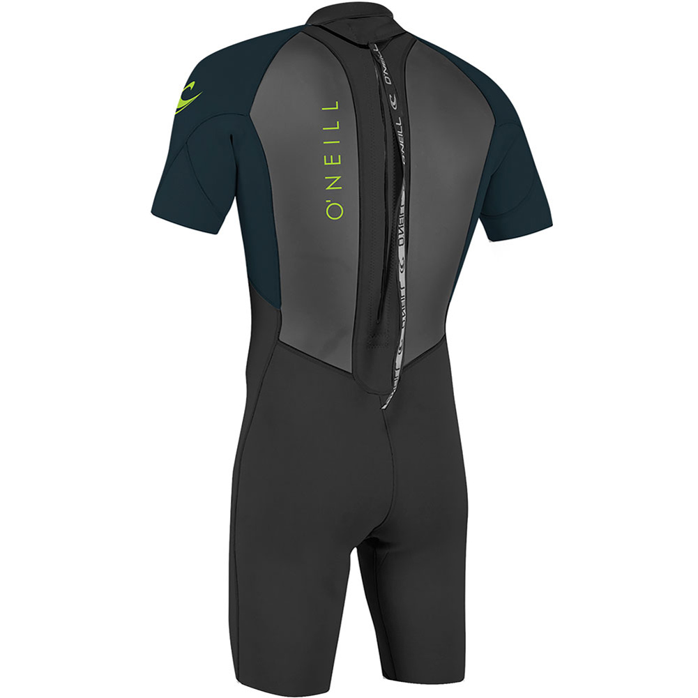 Oneill Reactor-2 2mm Rückenreißverschluss-Shorty Kinder Schwarz 2