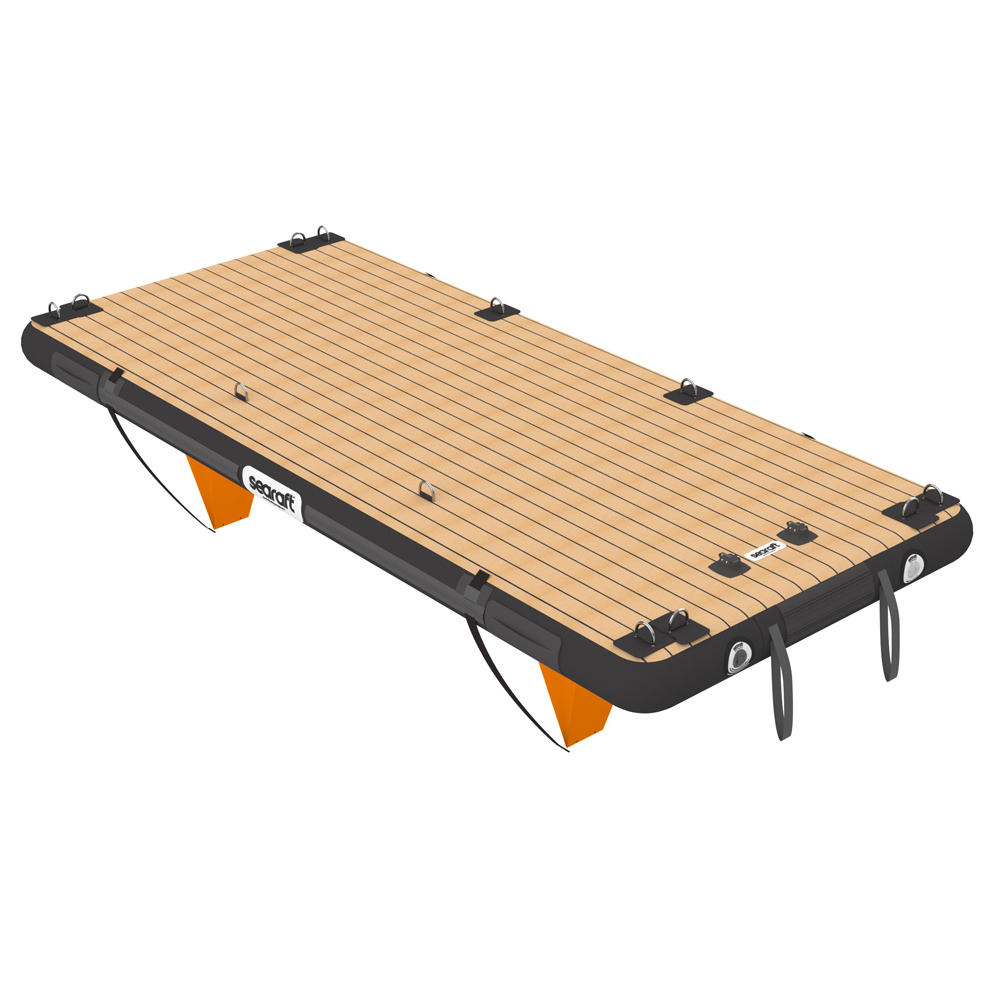 SeaRaft Teak Deck Schwarz Medium Aufblasbares Plattform foto 1