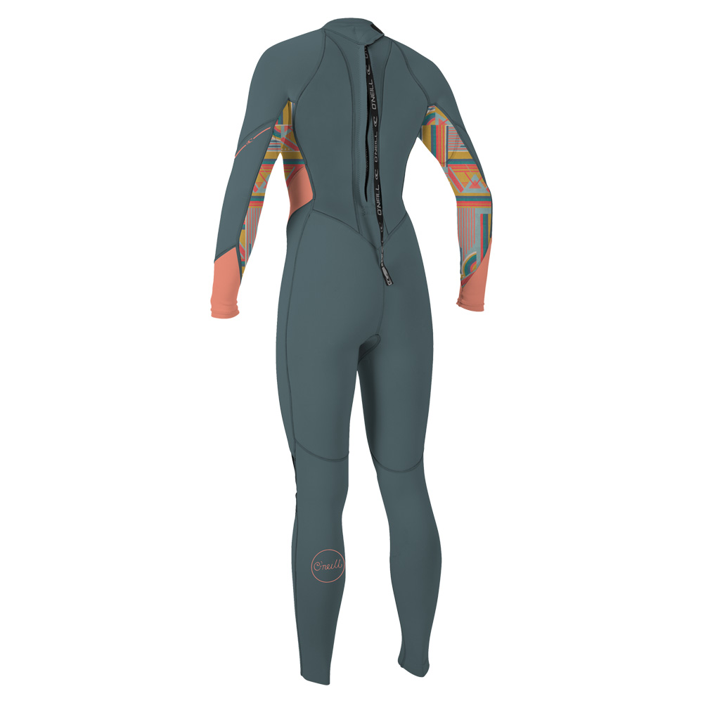 Oneill Bahia Fullsuit 3/2 Rückenreißverschluss Damen Grau 2