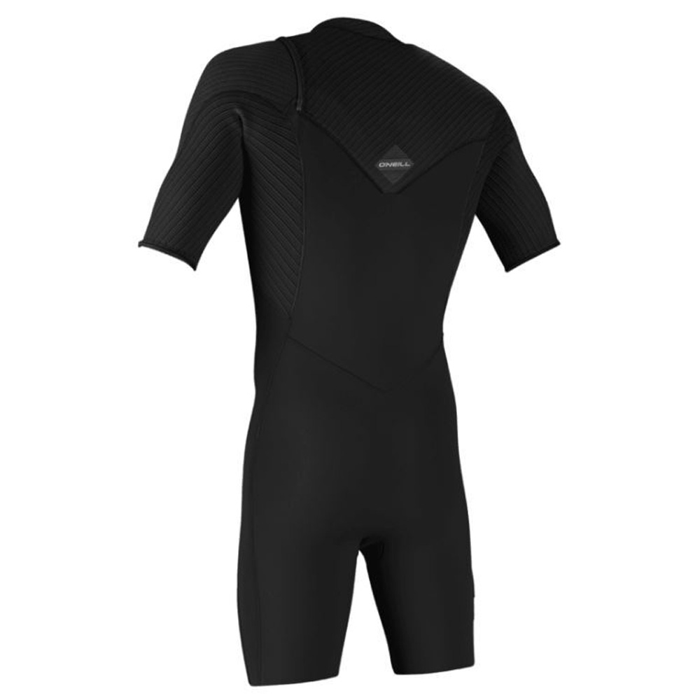 Oneill Hyperfreak 2mm Brustreißverschluss Shorty Herren Schwarz 2