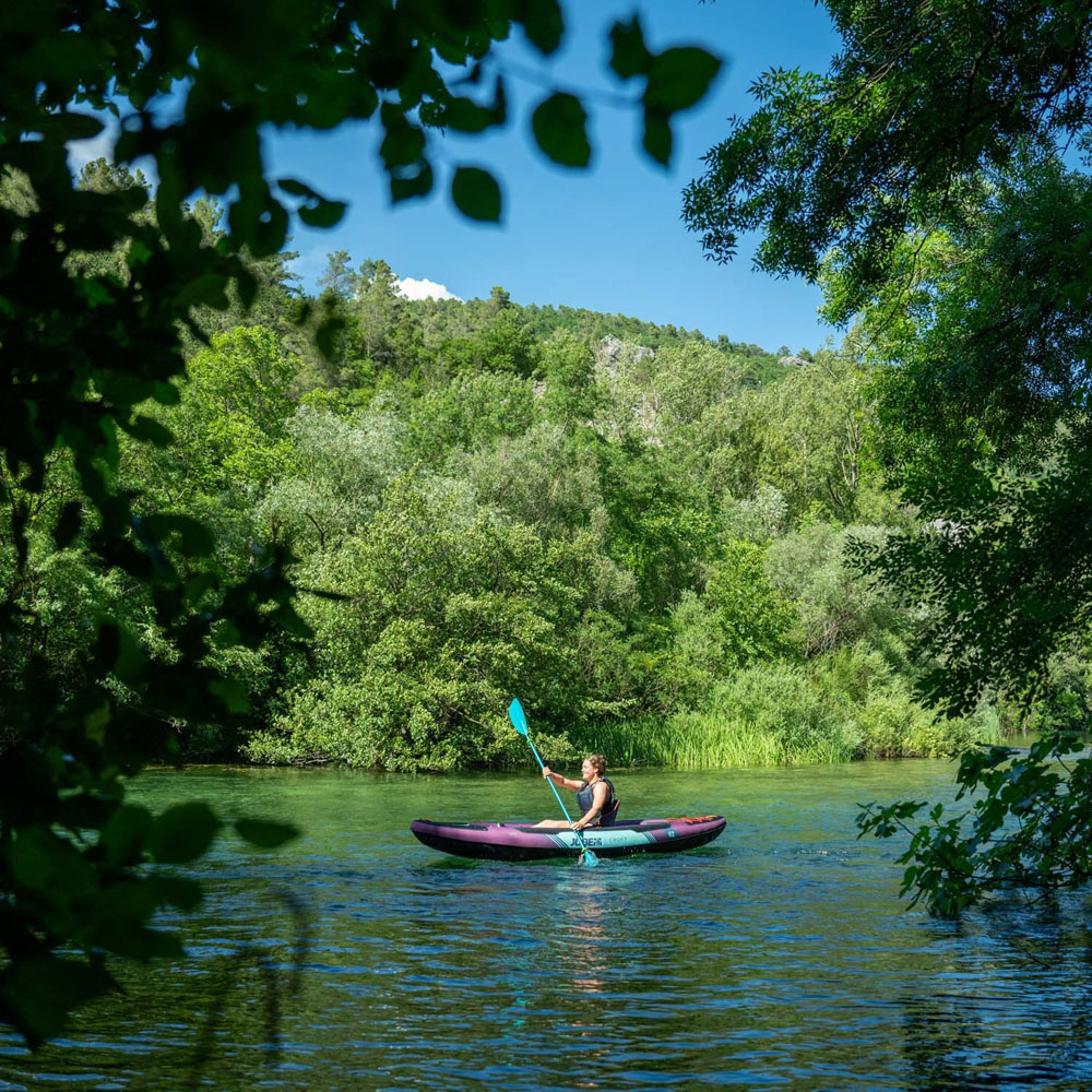 Jobe Croft 11.2 aufblasbares Kajak lila Sparpaket 7