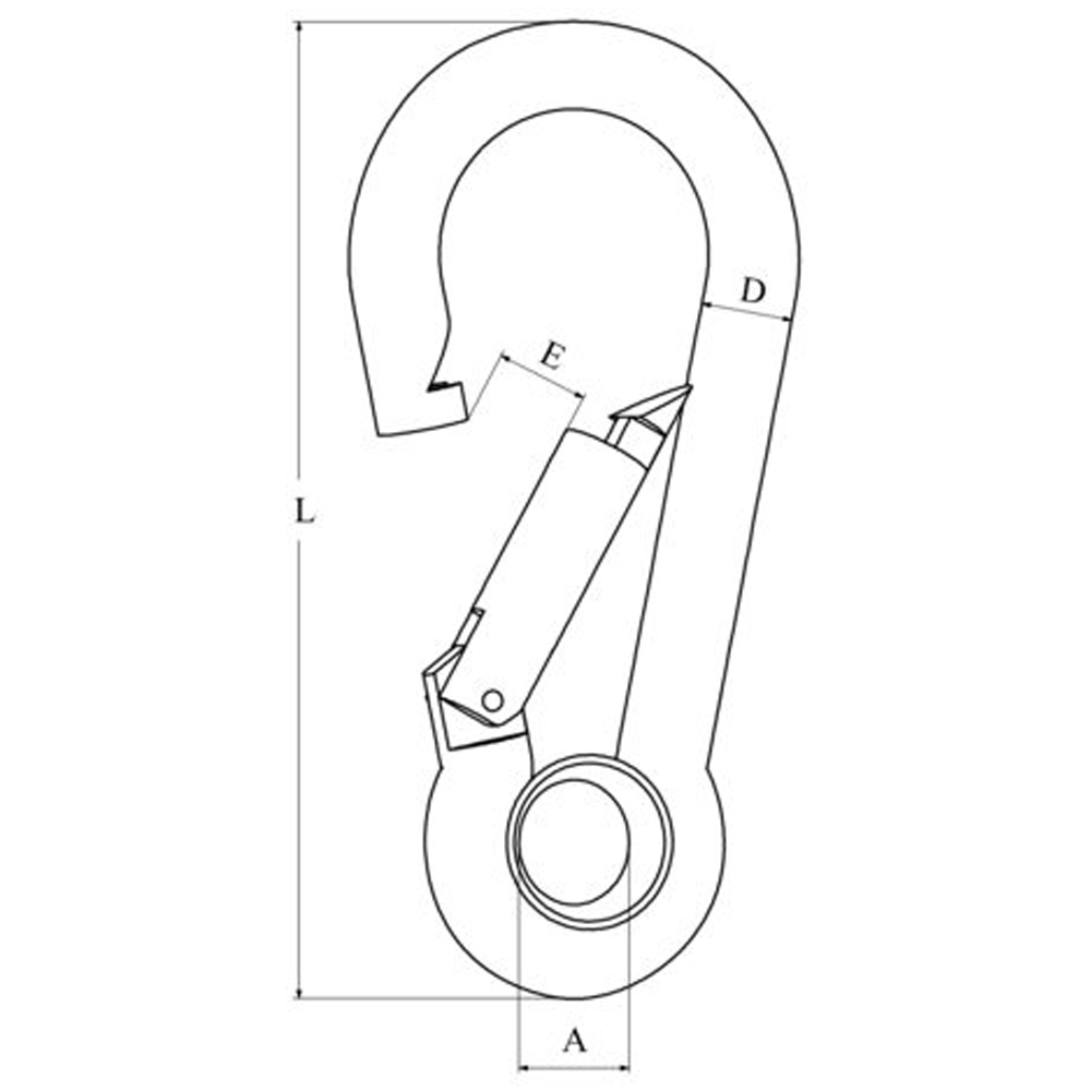 Talamex Karabinerhaken mit Auge 100mm 2