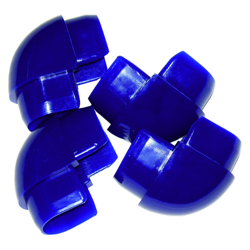 Dockedge Ecken 90 Grad für doppeltes D-Profil Schutzleiste Blau 2 Stück 3