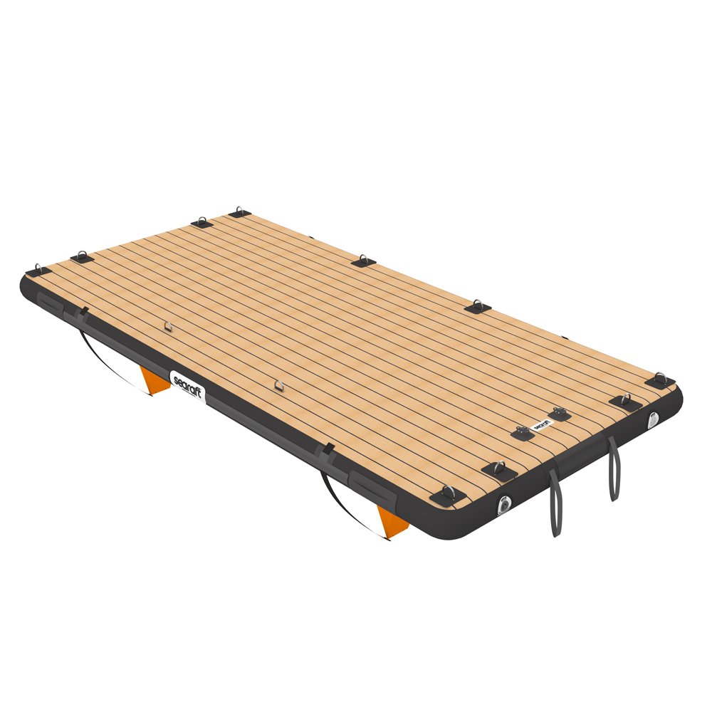 SeaRaft Teak Deck Schwarz X-Large Aufblasbares Plattform foto 1