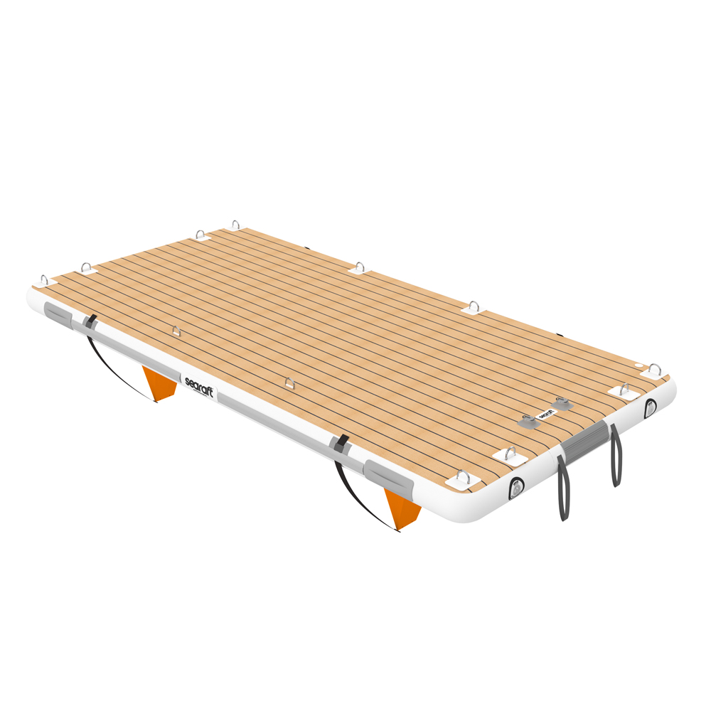 SeaRaft Teak Deck Grau X-Large Aufblasbares Plattform foto 1