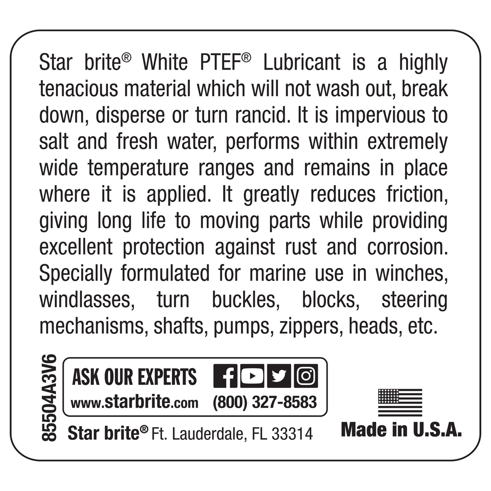 Starbrite Weißes PTEF-Schmiermittel für Winden 113 g 2