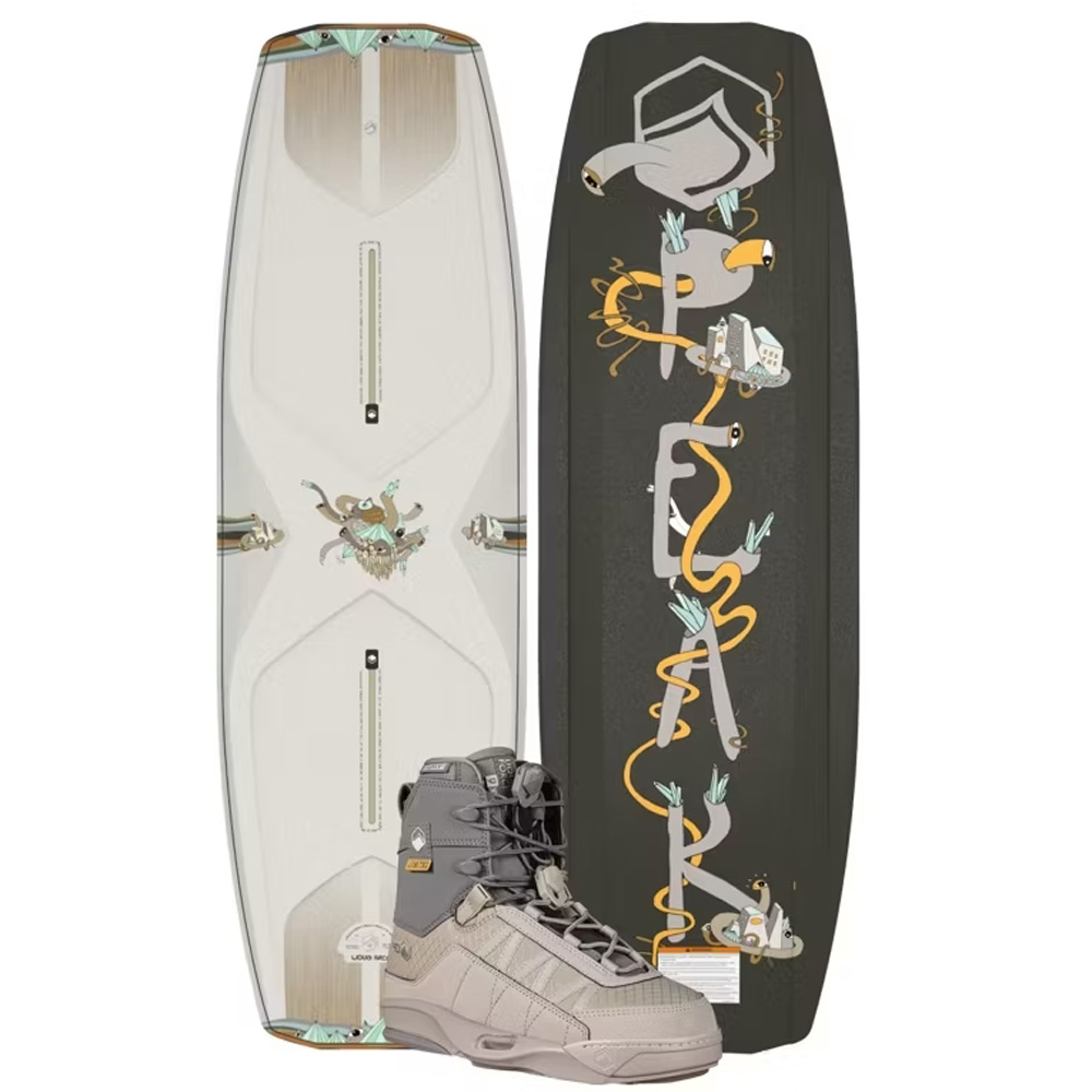 Liquid Force Peak Wakeboard-Set 141 cm mit Peak 4D Bindungen foto 1