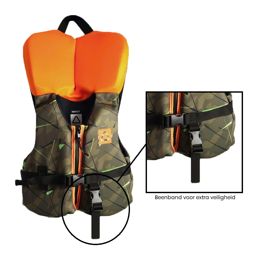 Follow Pop Kind ISO Schwimmweste grün/orange 20-30kg 2
