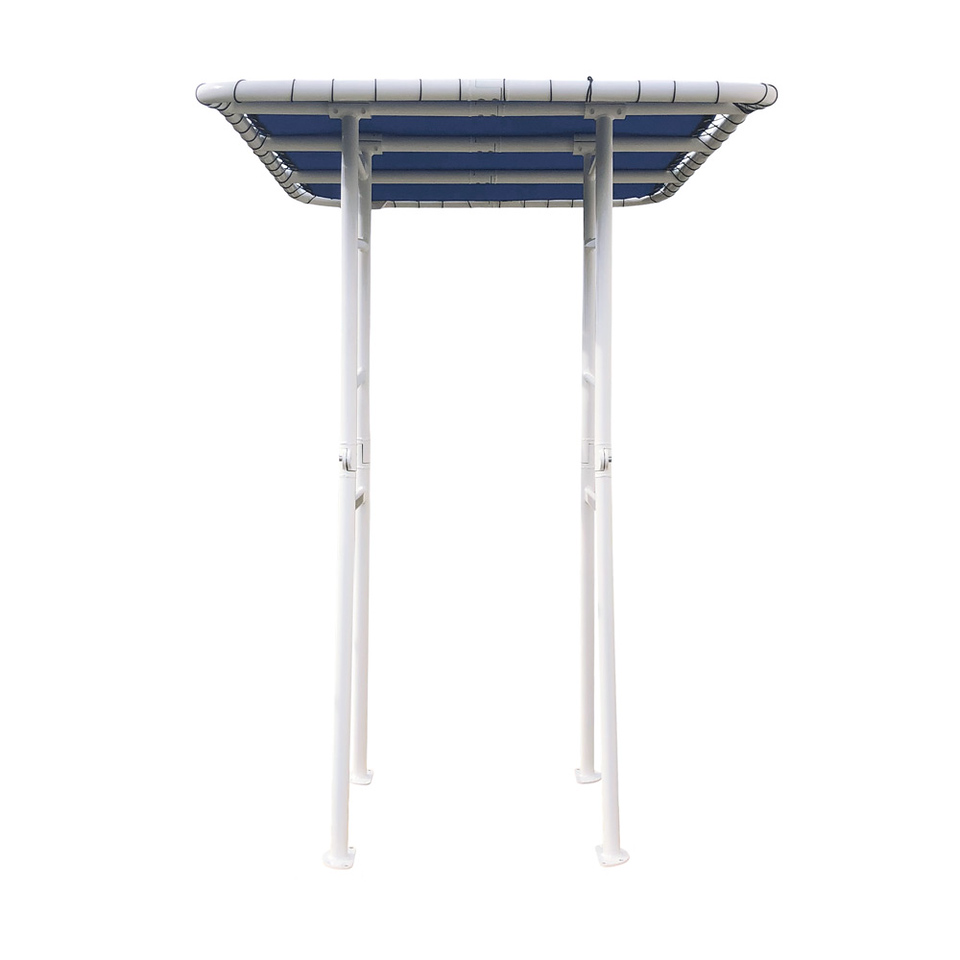 Fishmaster Original T-Top weiß mit Marineblauem Segeltuch 3