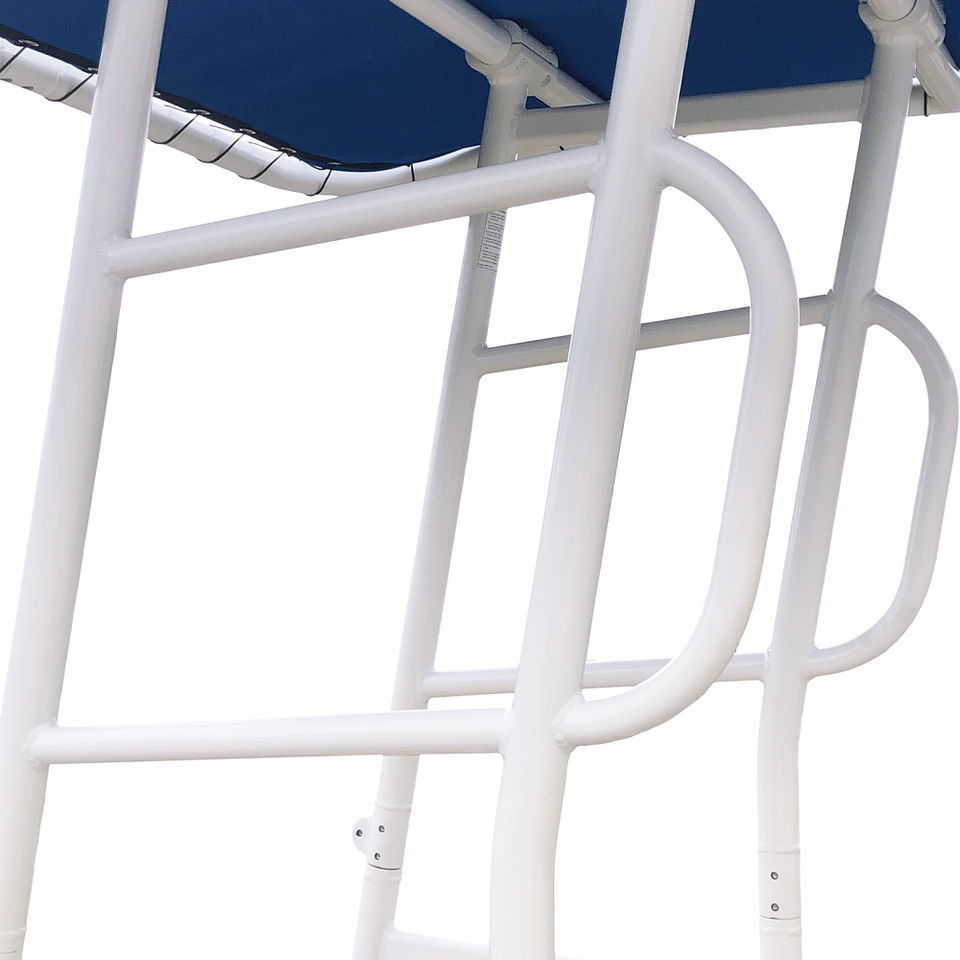 Fishmaster Original T-Top weiß mit Marineblauem Segeltuch 4