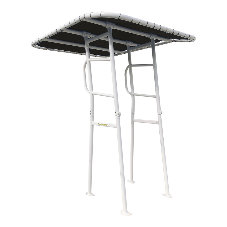 Fishmaster original T-Top weiß mit schwarzem Segeltuch 3