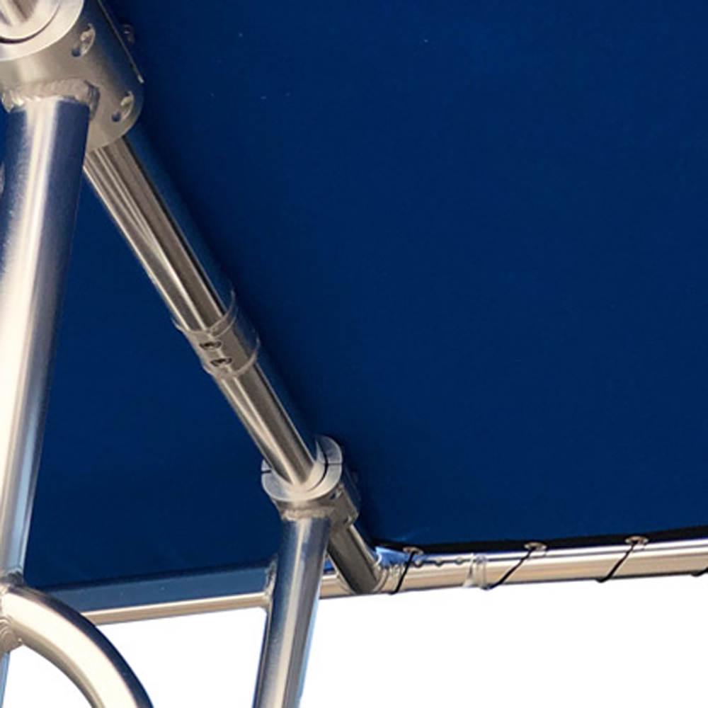 Fishmaster Original T-Top Schwarz mit Marineblauem Segeltuch 2