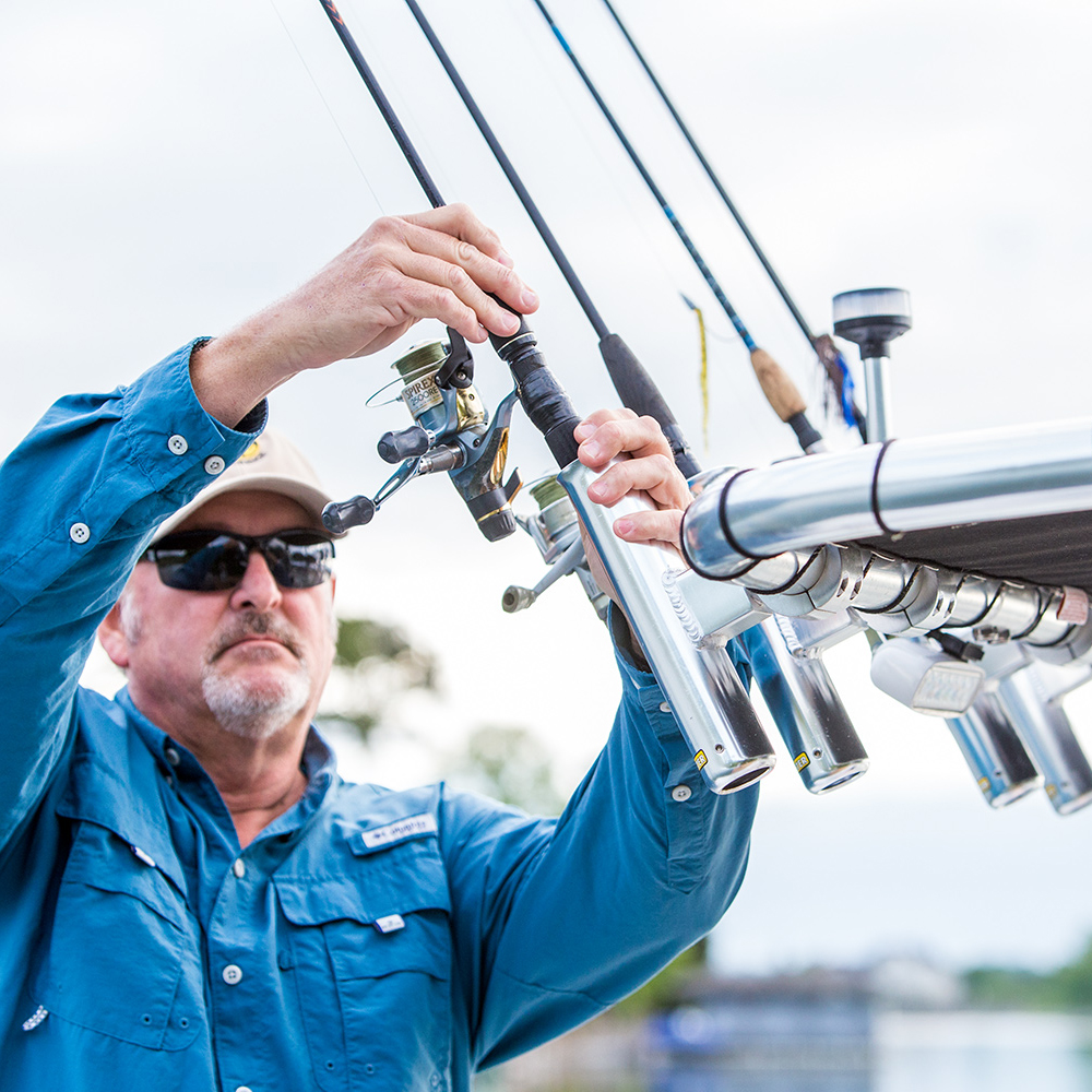 Fishmaster verstellbare Rutenhalter poliert 10