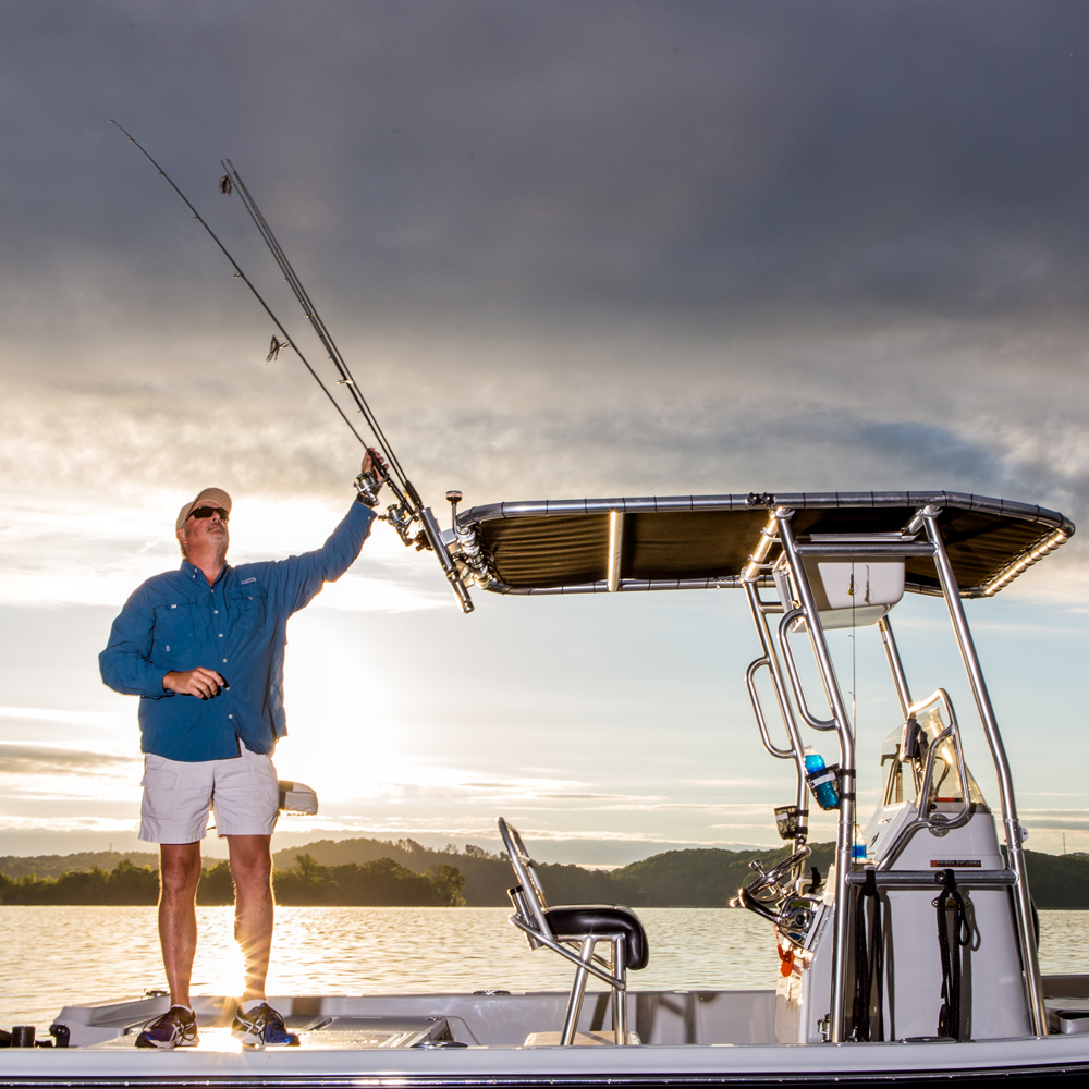 Fishmaster verstellbare Rutenhalter poliert 12