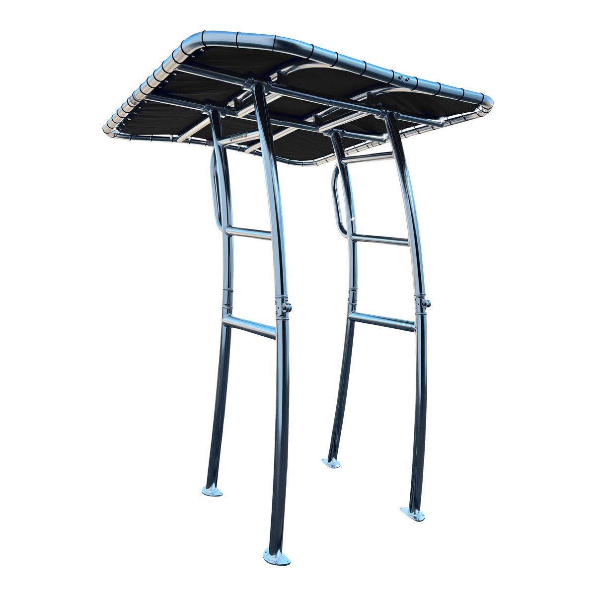 Fishmaster Pro T-Top poliert mit schwarzem Segeltuch foto 1