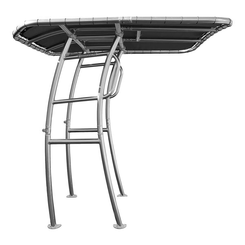 Fishmaster Pro T-Top poliert mit schwarzem Segeltuch 2