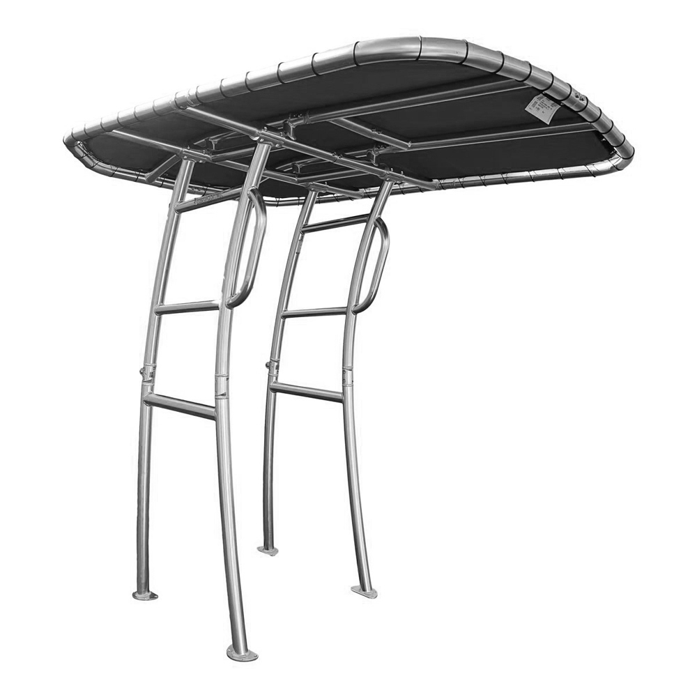 Fishmaster Pro T-Top poliert mit schwarzem Segeltuch 3