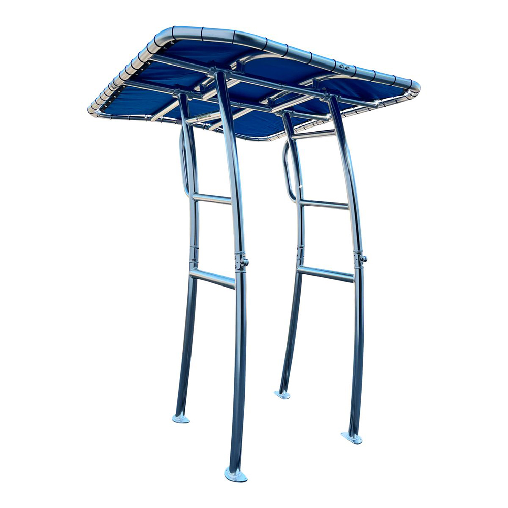 Fishmaster Pro T-Top poliert mit blauem Segeltuch foto 1