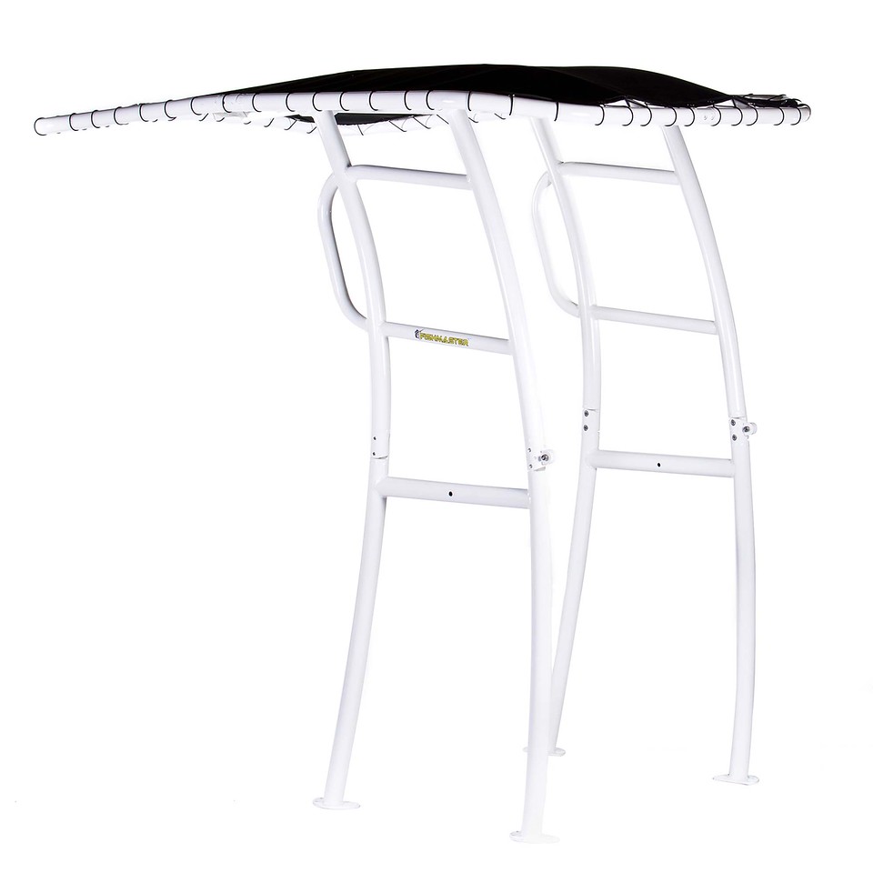 Fishmaster Fishmaster pro T-Top weiß mit schwarzem Segeltuch 2