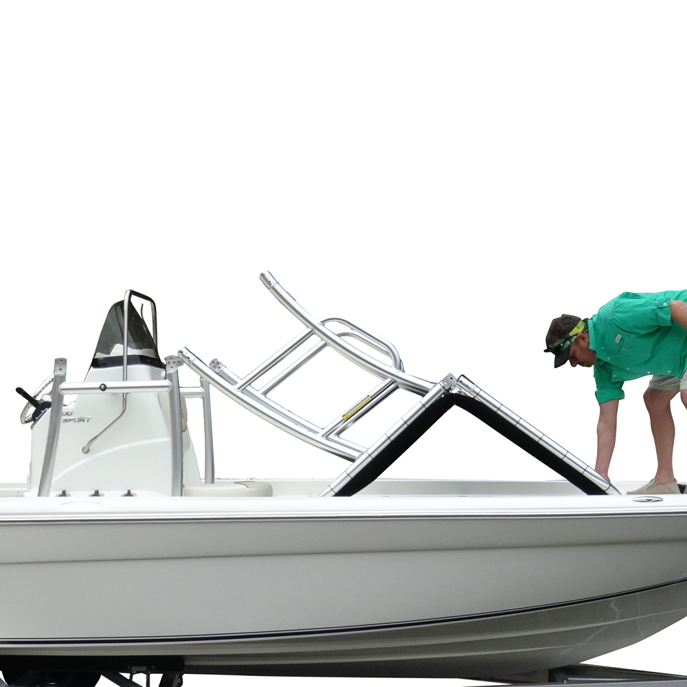 Fishmaster Pro T-Top weiß mit blauem Segeltuch 6