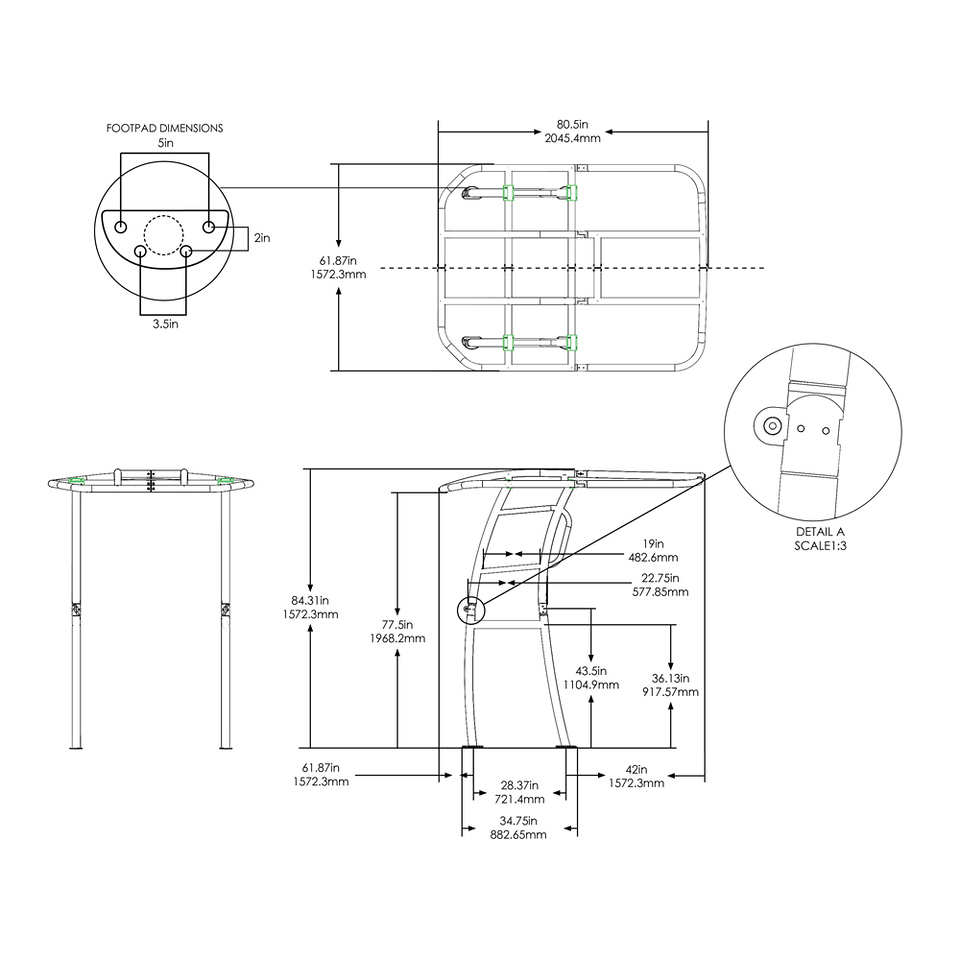 Fishmaster Fishmaster pro T-Top Schwarz mit navy Segeltuch 4