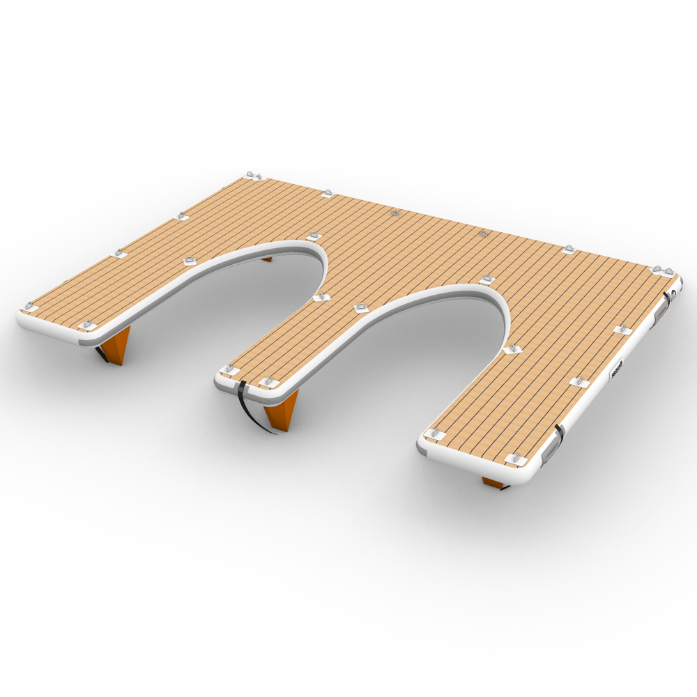 SeaRaft M-Shape Jet-Ski Dock rund grau foto 1