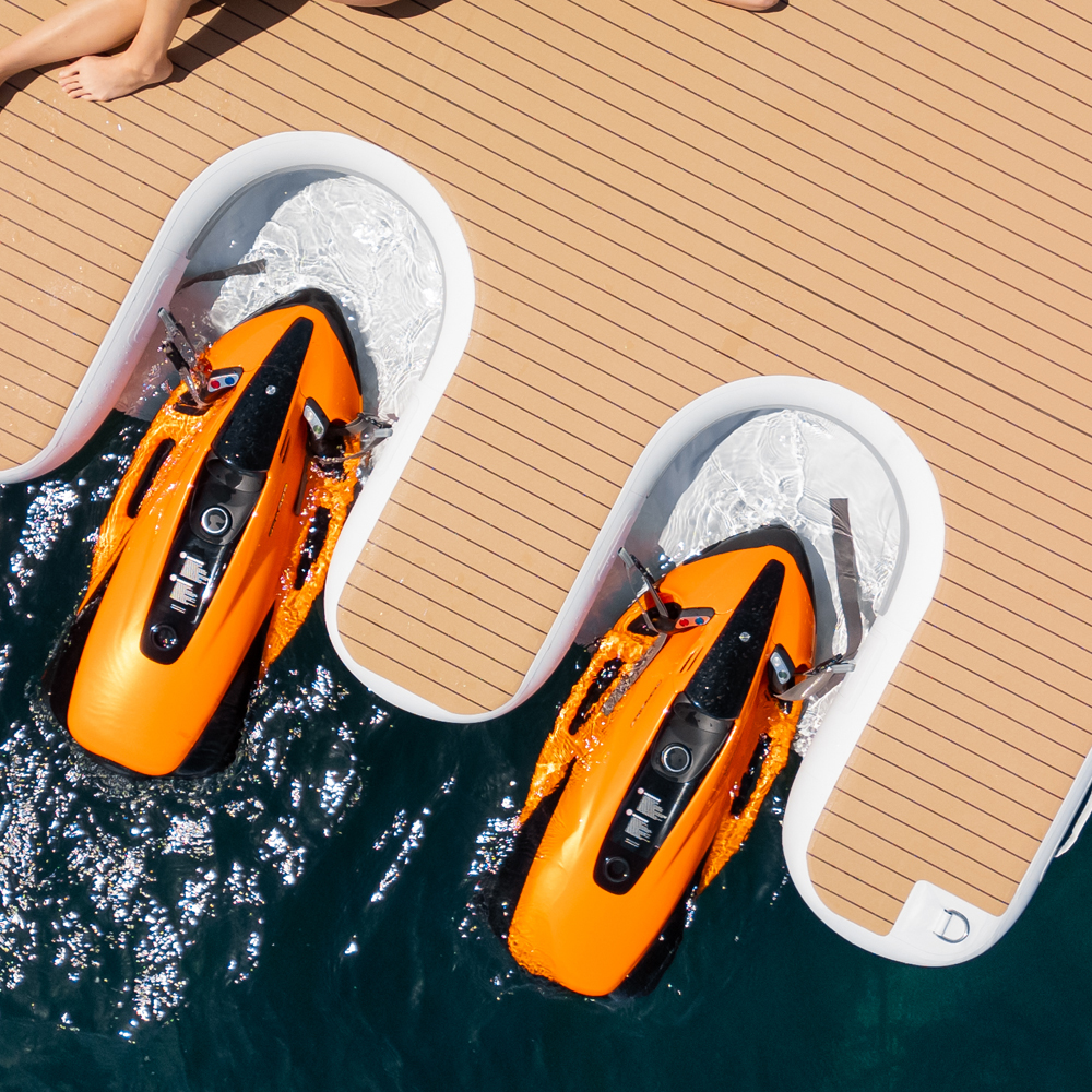 SeaRaft doppeltes Seabob-Dock aufblasbares Teakdeck 3