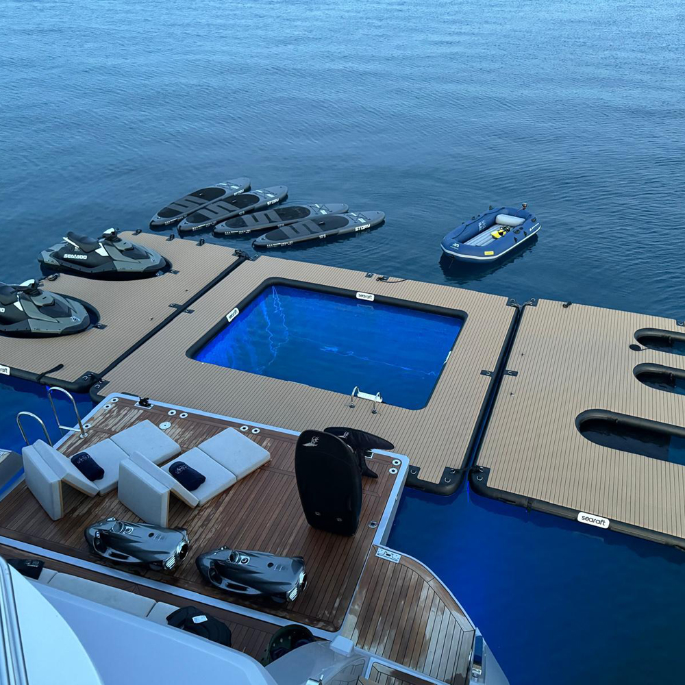 SeaRaft Teak Deck aufblasbarer Pool medium 2