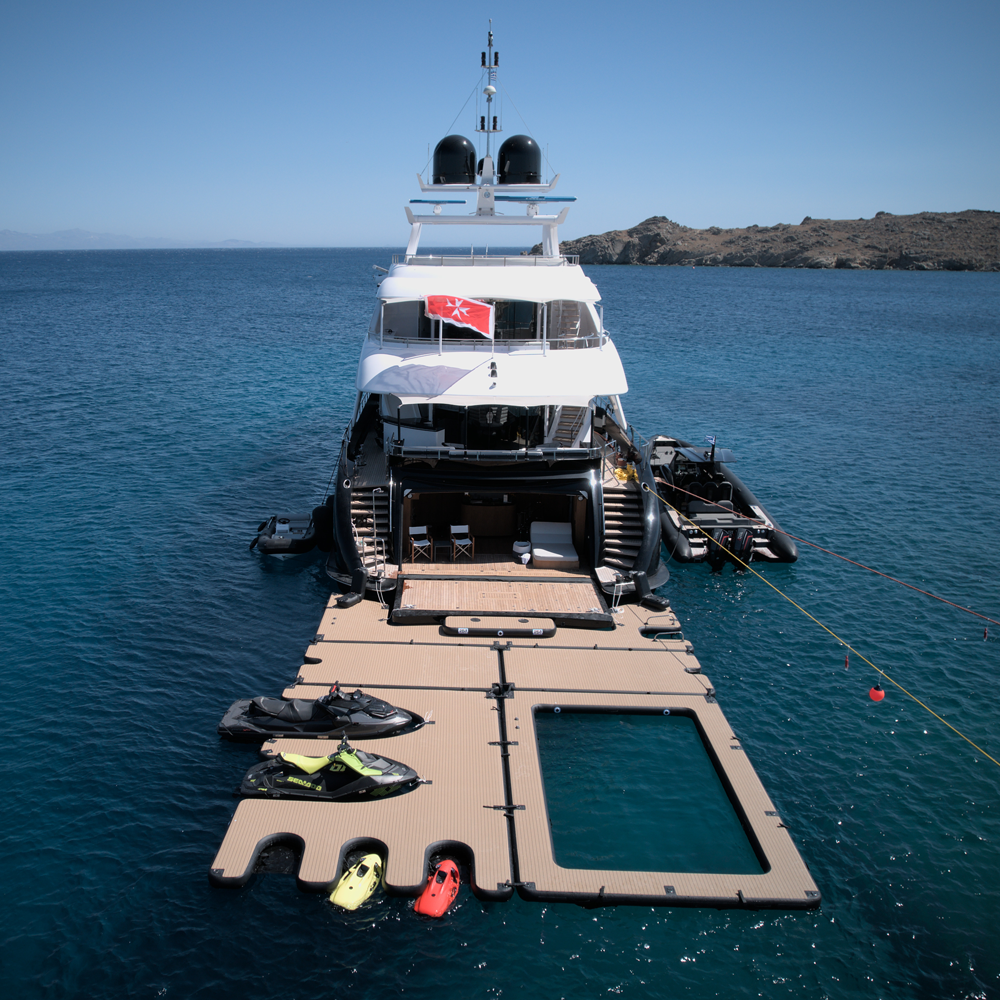 SeaRaft Teak Deck aufblasbarer Pool medium 6